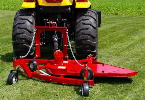 Tow-behind mowers can also be used in yards that contain twigs and pine cones requiring extra engine strength to split. . Fence line mower